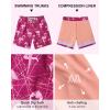 imageAmerican Trends Mens Swim Trunks with Compression Liner Qucik Dry Board Shorts 2 in 1 Mens SwimsuitsFlamingo Geometry