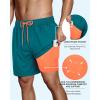 imageAmerican Trends Mens Swim Trunks with Compression Liner Qucik Dry Board Shorts 2 in 1 Mens SwimsuitsGreen