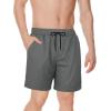imageAmerican Trends Mens Swim Trunks with Compression Liner Qucik Dry Board Shorts 2 in 1 Mens SwimsuitsGrey