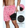 imageAmerican Trends Mens Swim Trunks with Compression Liner Qucik Dry Board Shorts 2 in 1 Mens SwimsuitsPink Anchor