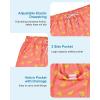 imageAmerican Trends Mens Swim Trunks with Compression Liner Qucik Dry Board Shorts 2 in 1 Mens SwimsuitsPink Orange Banana