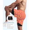 imageAmerican Trends Mens Swim Trunks with Compression Liner Qucik Dry Board Shorts 2 in 1 Mens SwimsuitsPink Orange Banana