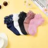imageAmerican Trends Toddler Girls 3 Pairs Ruffle Socks Baby Cute Bowknot Lace Dress SocksWhite