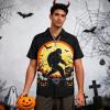 imageFunny Hawaiian Shirts for Men Short Sleeve Fun Beach Shirts Mens Casual Button Down Summer Vacation WearBigfoot Halloween