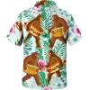 imageFunny Hawaiian Shirts for Men Short Sleeve Fun Beach Shirts Mens Casual Button Down Summer Vacation WearBigfoot Hot Dog