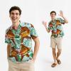 imageFunny Hawaiian Shirts for Men Short Sleeve Fun Beach Shirts Mens Casual Button Down Summer Vacation WearBigfoot Hot Dog