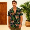 imageFunny Hawaiian Shirts for Men Short Sleeve Fun Beach Shirts Mens Casual Button Down Summer Vacation WearTiger Rainforest