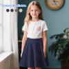 imageGirls Skorts with Builtin Shorts Athletic Skorts for Girls A Line Knee Length Uniform Skirt Size 614 for School SportsNavy Blue