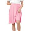 imageGirls Skorts with Builtin Shorts Athletic Skorts for Girls A Line Knee Length Uniform Skirt Size 614 for School SportsPink