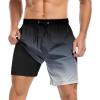 imageAmerican Trends Mens 2 in 1 Beach Short Summer Water Swimsuit for Men Board Shorts with Compression Liner Bathing Suit Swimwear