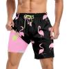 imageAmerican Trends Mens Swim Trunks with Compression Liner 7quot Quick Dry Swimming Shorts Bathing Suits Boardshorts