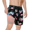 imageAmerican Trends Mens Swim Trunks with Compression Liner Qucik Dry Board Shorts 2 in 1 Mens SwimsuitsA Pink Flamingo