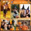 imageAmerican Trends Halloween Witch Hats for Women Adult Lace Kids Witch Hat Halloween Costume AccessoriesLace Purple