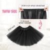 imageTutu for Girls4 Layers Tulle Puffy Skirt Ballet Skirt Princess Dress Up for Toddler KidsBlack
