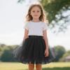 imageTutu for Girls4 Layers Tulle Puffy Skirt Ballet Skirt Princess Dress Up for Toddler KidsBlack