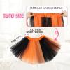 imageTutu for Girls4 Layers Tulle Puffy Skirt Ballet Skirt Princess Dress Up for Toddler KidsBlack and Orange