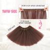 imageTutu for Girls4 Layers Tulle Puffy Skirt Ballet Skirt Princess Dress Up for Toddler KidsCoffee