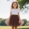 imageTutu for Girls4 Layers Tulle Puffy Skirt Ballet Skirt Princess Dress Up for Toddler KidsCoffee