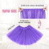 imageTutu for Girls4 Layers Tulle Puffy Skirt Ballet Skirt Princess Dress Up for Toddler KidsDark Purple