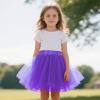 imageTutu for Girls4 Layers Tulle Puffy Skirt Ballet Skirt Princess Dress Up for Toddler KidsDark Purple