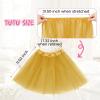 imageTutu for Girls4 Layers Tulle Puffy Skirt Ballet Skirt Princess Dress Up for Toddler KidsGold