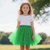 imageTutu for Girls4 Layers Tulle Puffy Skirt Ballet Skirt Princess Dress Up for Toddler KidsGreen