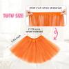 imageTutu for Girls4 Layers Tulle Puffy Skirt Ballet Skirt Princess Dress Up for Toddler KidsOrange