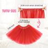 imageTutu for Girls4 Layers Tulle Puffy Skirt Ballet Skirt Princess Dress Up for Toddler KidsRed