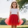 imageTutu for Girls4 Layers Tulle Puffy Skirt Ballet Skirt Princess Dress Up for Toddler KidsRed