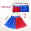 imageTutu for Girls4 Layers Tulle Puffy Skirt Ballet Skirt Princess Dress Up for Toddler KidsRed and Blue