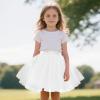 imageTutu for Girls4 Layers Tulle Puffy Skirt Ballet Skirt Princess Dress Up for Toddler KidsWhite