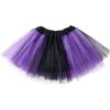 imageTutu for Girls4 Layers Tulle Puffy Skirt Ballet Skirt Princess Dress Up for Toddler KidsBlack and Purple