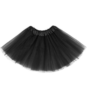 imageTutu for Girls4 Layers Tulle Puffy Skirt Ballet Skirt Princess Dress Up for Toddler KidsBlack