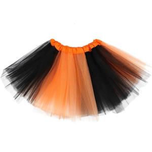imageTutu for Girls4 Layers Tulle Puffy Skirt Ballet Skirt Princess Dress Up for Toddler KidsBlack and Orange