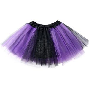 imageTutu for Girls4 Layers Tulle Puffy Skirt Ballet Skirt Princess Dress Up for Toddler KidsBlack and Purple