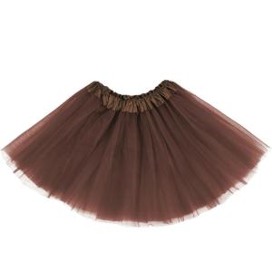 imageTutu for Girls4 Layers Tulle Puffy Skirt Ballet Skirt Princess Dress Up for Toddler KidsCoffee