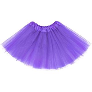 imageTutu for Girls4 Layers Tulle Puffy Skirt Ballet Skirt Princess Dress Up for Toddler KidsDark Purple