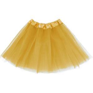 imageTutu for Girls4 Layers Tulle Puffy Skirt Ballet Skirt Princess Dress Up for Toddler KidsGold