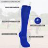 imageAmerican Trends Girls Softball Socks with Stitches 3 Pairs Youth Athletic Socks for Soccer Baseball Softball FootballBlue