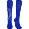 imageAmerican Trends Girls Softball Socks with Stitches 3 Pairs Youth Athletic Socks for Soccer Baseball Softball FootballBlue