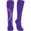 imageAmerican Trends Girls Softball Socks with Stitches 3 Pairs Youth Athletic Socks for Soccer Baseball Softball FootballPurple