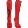 imageAmerican Trends Girls Softball Socks with Stitches 3 Pairs Youth Athletic Socks for Soccer Baseball Softball FootballRed