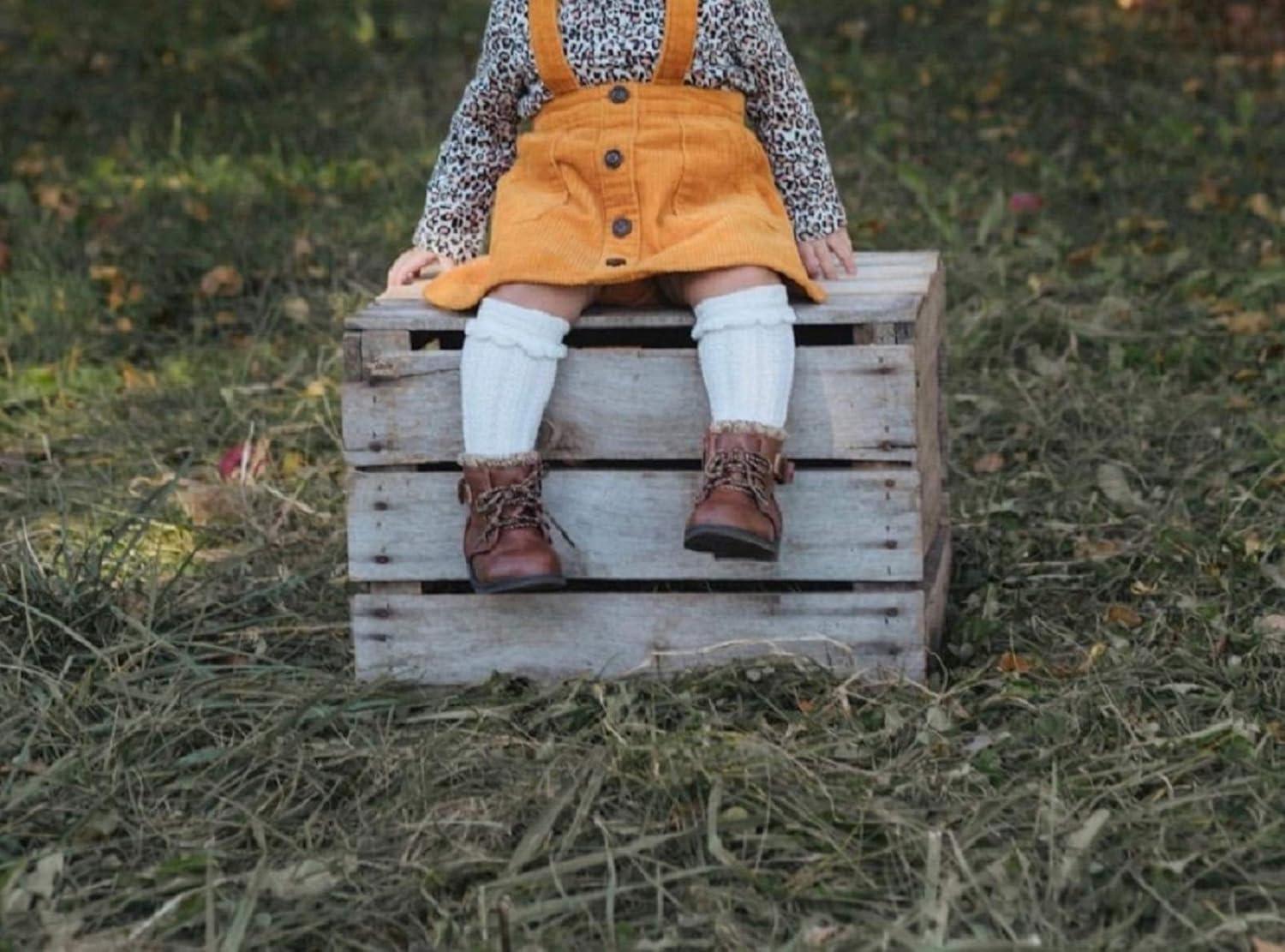 imageAmerican Trends Baby Knee High Socks  Girls ampamp Boys Newborn to Toddlers  Ruffled Tube Socks01 a 5 Pack Colorful