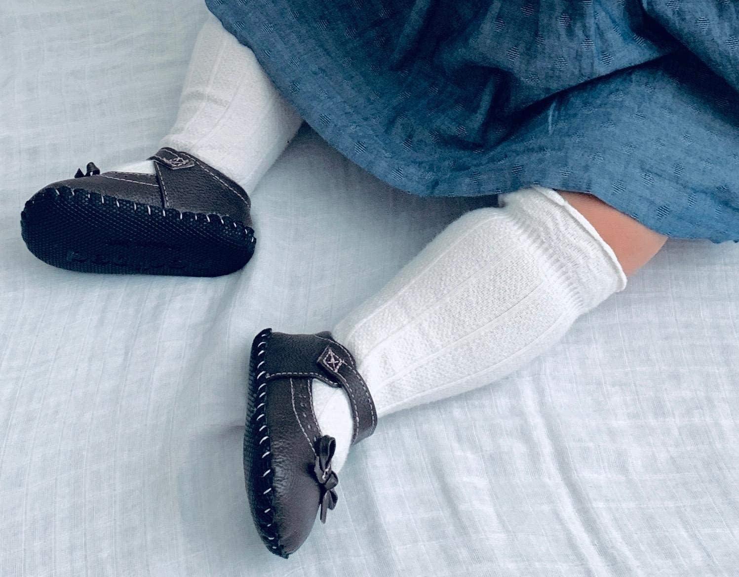 imageAmerican Trends Baby Knee High Socks  Girls ampamp Boys Newborn to Toddlers  Ruffled Tube SocksB 5 Pack Rainbow