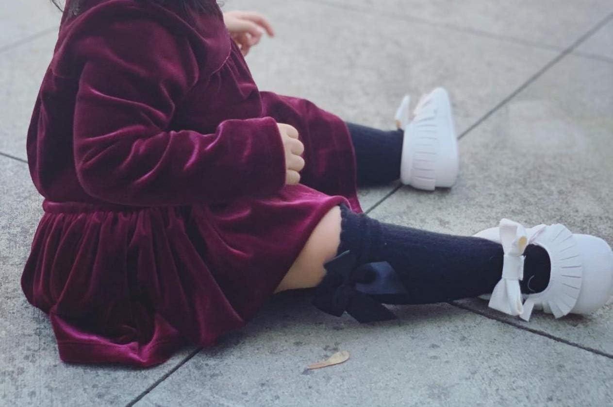 imageAmerican Trends Baby Knee High Socks  Girls ampamp Boys Newborn to Toddlers  Ruffled Tube SocksC 5 Pack Bowknot