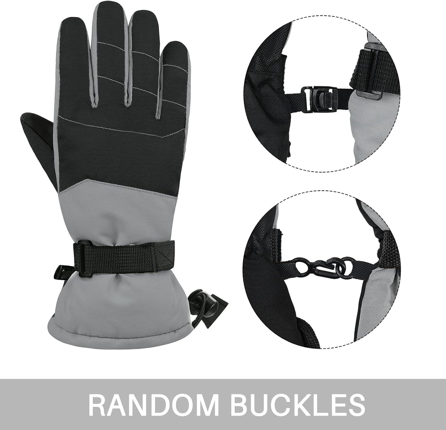 imageAmerican Trends Kids Waterproof Winter Gloves Warm Snow Gloves Boys Girls Ski Gloves Toddler Mittens WindproofZ Blue