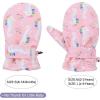 imageAmerican Trends Lined Fleece Toddler Mittens Winter Warm Gloves Child Ski Waterproof Snow Baby Mittens for Boys GirlsA Pink Seahorse