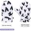 imageAmerican Trends Lined Fleece Toddler Mittens Winter Warm Gloves Child Ski Waterproof Snow Baby Mittens for Boys GirlsWhite Love