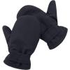 imageAmerican Trends Lined Fleece Toddler Mittens Winter Warm Gloves Child Ski Waterproof Snow Baby Mittens for Boys GirlsY Black