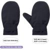 imageAmerican Trends Lined Fleece Toddler Mittens Winter Warm Gloves Child Ski Waterproof Snow Baby Mittens for Boys GirlsY Black